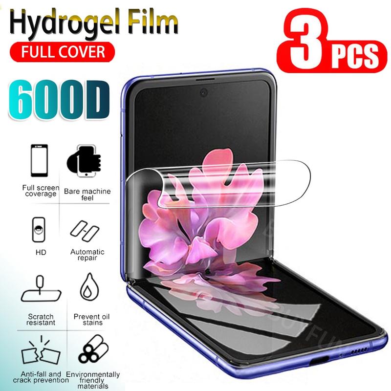 HOCE 3 Gói Bảo Vệ Màn Hình Phim Hydrogel HD Cho Samsung Galaxy Z Flip 6 5 4 3 Flip 6 Flip 5 Flip 4 Flip 3 Bảo Vệ Điện Thoại