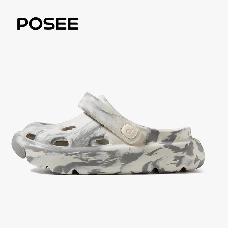 【New Arrival 【For TAP POSEE Proxima Nhuộm mực Dép lỗ Chống trượt Chống trượt Thoải mái Chống hôi Đế dày Ngoài trời Đi dạo Văn phòng Nam nữ Giải trí Thú vị 2024 Hàng mới P2247516 Đế Bằng