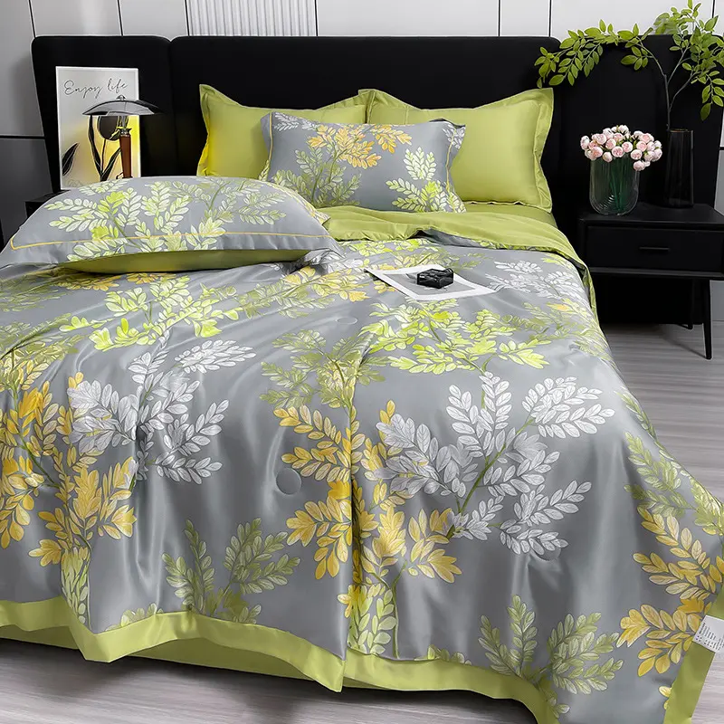 Set 3 Món Ga và 2 Vỏ Gối (KHÔNG CHĂN) Lụa Thái - m2/m4/m6/m8 Bo Chun Sẵn, Vải Nhập