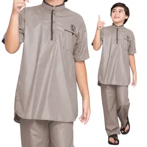 Setelan Baju  Koko Anak Tangan Pendek Polet 9 - 16 Tahun Zahran Series Original An-Nurzam