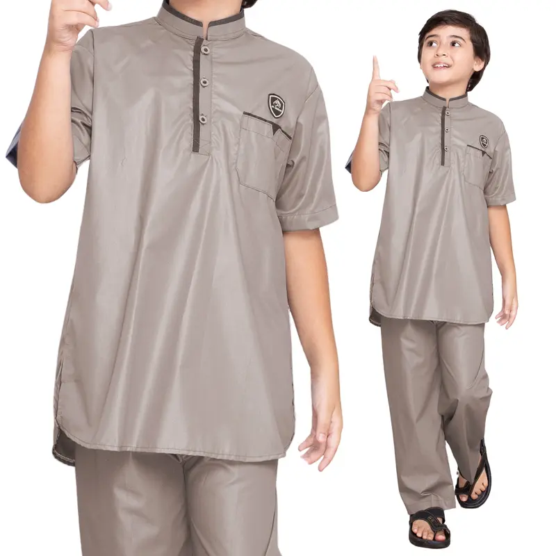 Setelan Baju  Koko Anak Tangan Pendek Polet 9 - 16 Tahun Zahran Series Original An-Nurzam 0