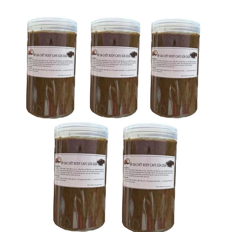 Sỉ 5 Hủ Tẩy Tế Bào Chết Cà Phê Sữa Dừa hủ 900gr Chất cải tiến sử dụng cho mặt và body Dưỡng Da Body Dưỡng Body Nữ Women Làm Đẹp Da