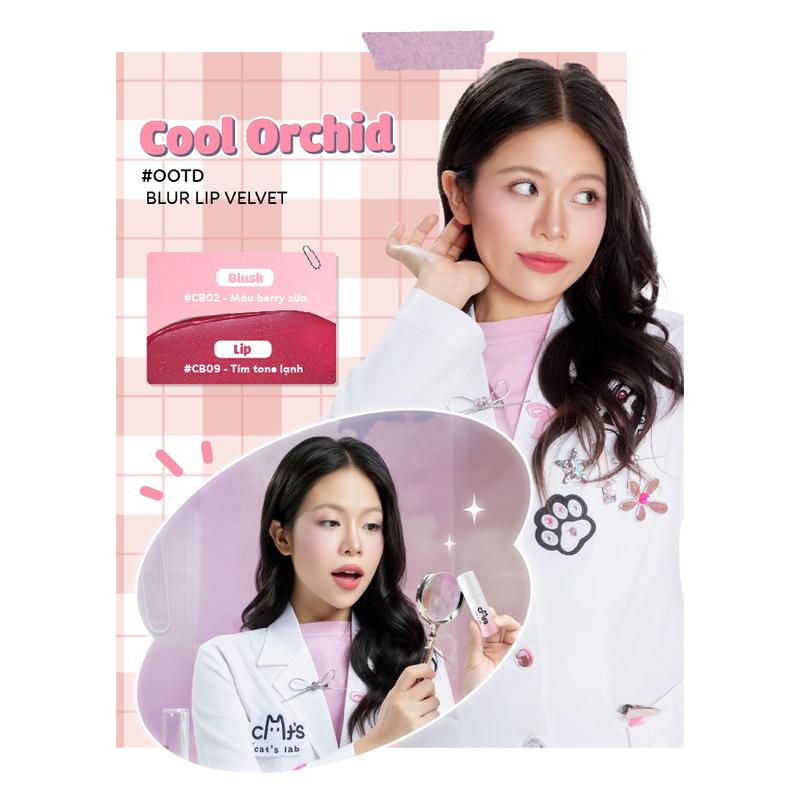 [LIVESTREAM] Combo 2 Cây Cat's Lab Blur Lip Velvet Chất Lì Mềm Mịn và Dễ Tán 25.5g 3