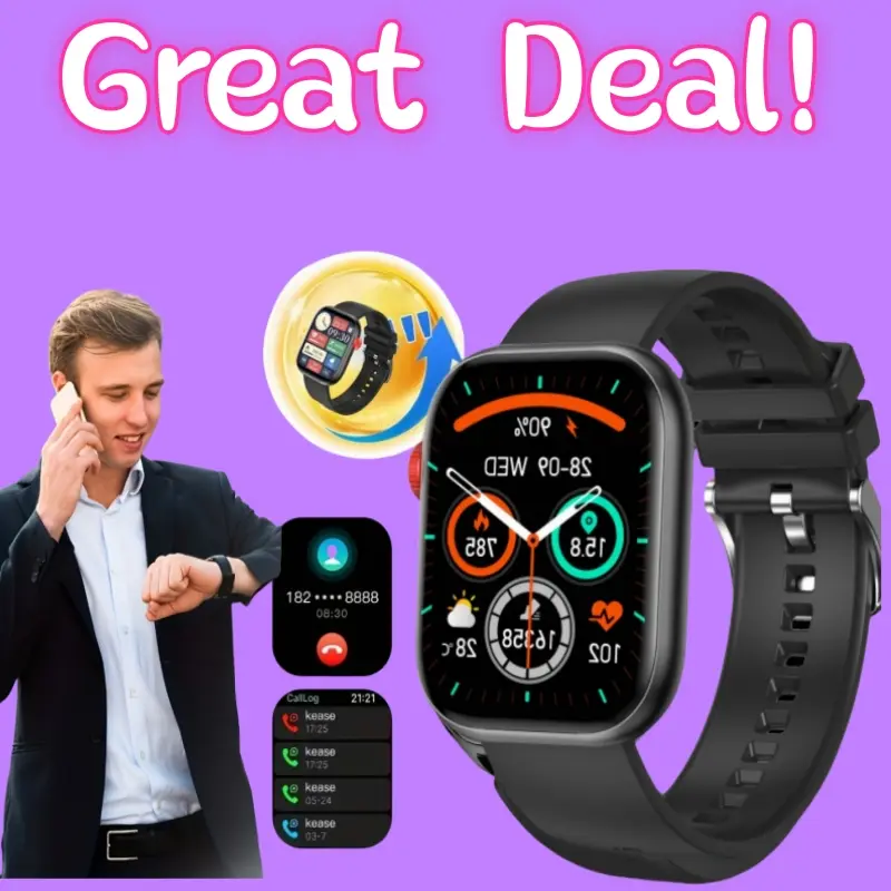This elegant smartwatch is designed for everyday use, offering a sleek design and clear display. It provides useful notifications and health tracking features to help you stay organized and healthy.