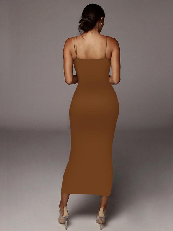 Women's All Over Leopard Print Asymmetrical Cami Dress, Elegant Sleeveless Spaghetti Strap Bodycon Dress for Party Club Night Out, Fashion Sundress, Ladies Summer Clothes, Vacation Dresses 7
