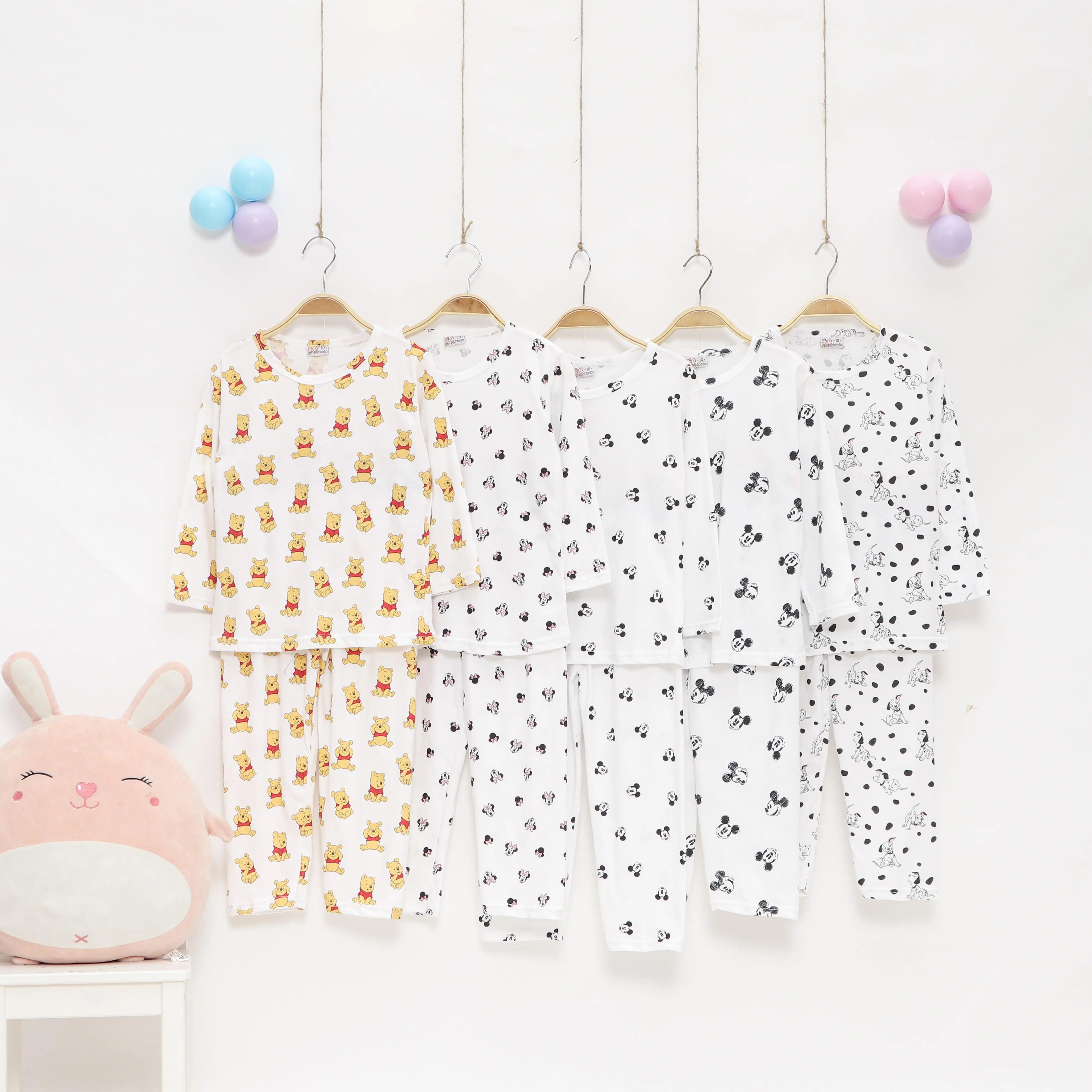 Peachbello Piyama Kaos Anak Import Unisex Usia 1-10th Lengan Bayi