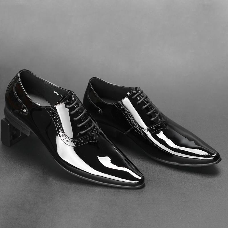 GS105 - Mẫu giày Nhập Khẩu Oxford da bóng mũi nhọn chính hãng ROSI 6
