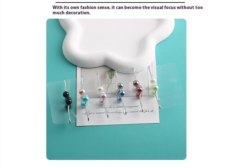 Product Introduction of Pearl Easy to Wear Fashion U-Clips Women's Pearl Brooch Simple Fashion Clothing Pearl Clip 3