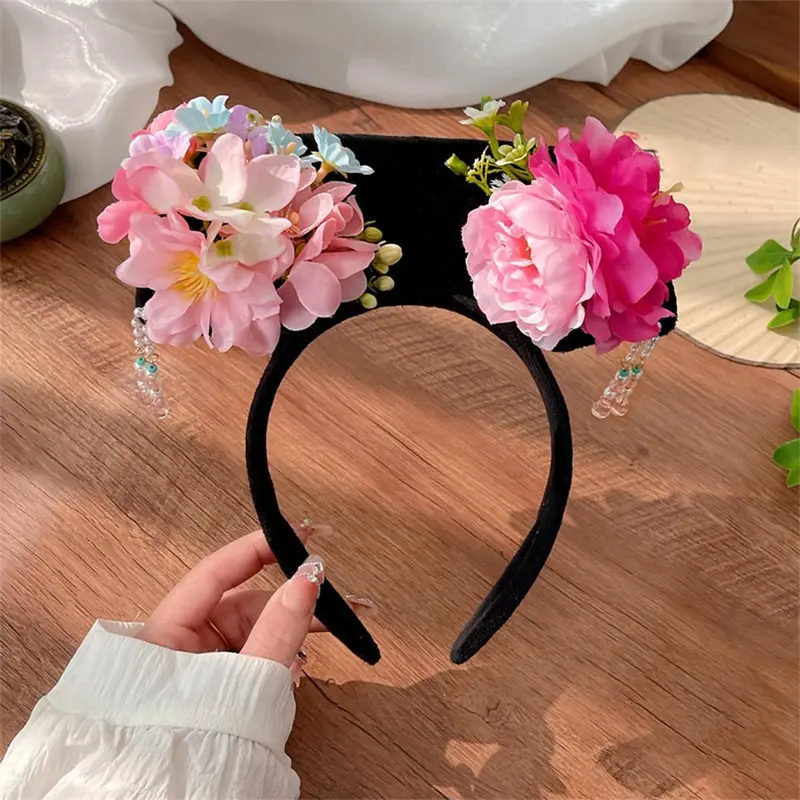 Băng Đô Công Chúa, Qings Cổ Điển, Dành Cho Nữ, Băng Đô Hoa Cổ Điển, Đồ Trang Trí Tóc Trang Phục Trung Quốc, Vòng Tóc, Thích Hợp Cho Trang Phục Nhập Vai Và Tiệc Tùng, Đồ Trang Trí Tóc 4