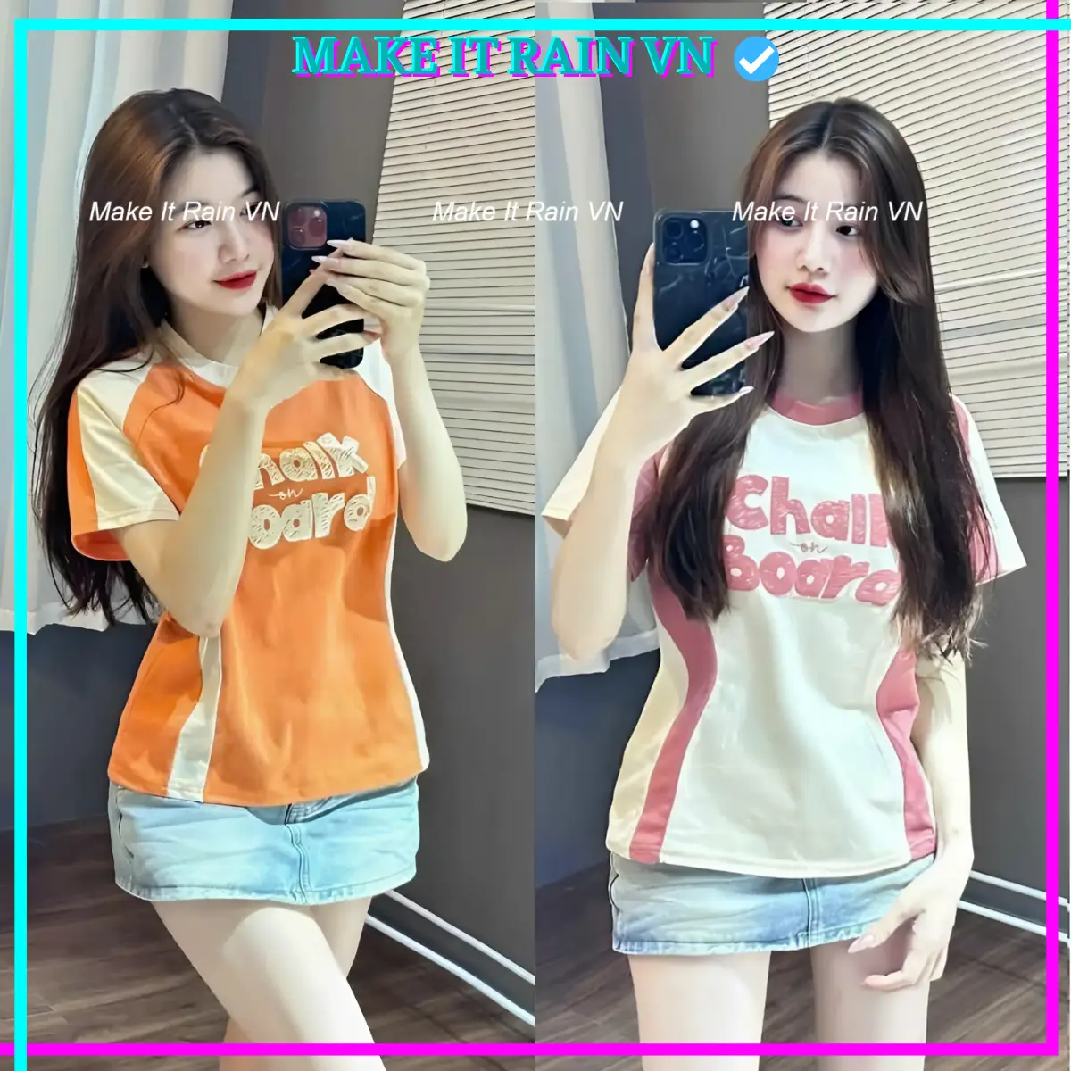 [MUA 3 GlẢM 20K, 2 GlẢM 11K KÈM QUÀ] Áo Thun Baby Tee CHALK Make It Rain, Form Dáng Ngắn Nữ Top Women Cổ Tròn