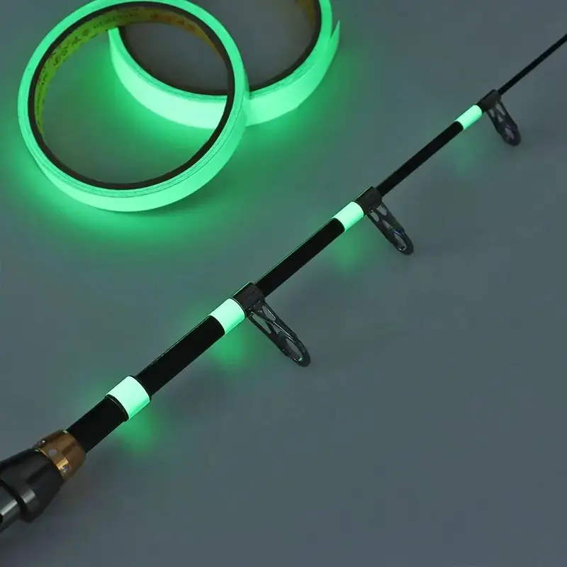 Glow in the Dark Fishing Tape, 2 Counts Fluorescent Green Fishing Tape, Outdoor Fishing Accessories for Night Fishing 0