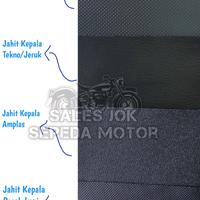 Gambar Cover jok/Kulit jok/SARUNG JOK MOTOR POLOS JAHIT KEPALA/KULIT JOK MOTOR POLOS DAN JAHIT KEPALA dari sales jok sepeda motor Kab. Gresik 4 Tokopedia