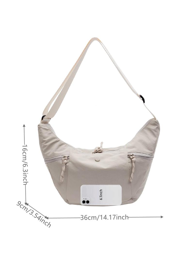 Product Introduction of Women's Solid Color Shoulder Bag, Fashionable Lightweight Large Capacity Crossbody Bag for Daily Used, Casual Trendy Versatile High-quality Daily Commuting Bag 1