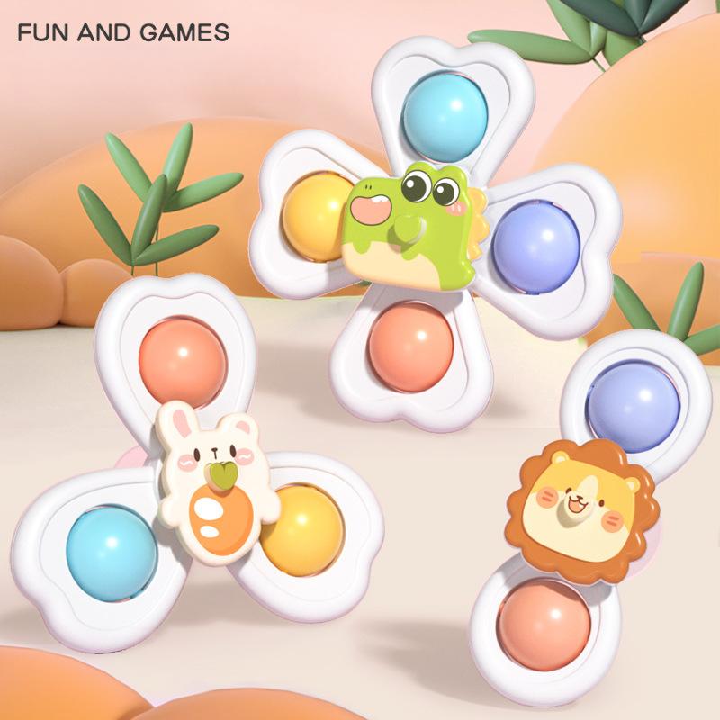 Gyro Rattle Baby Sucker Rotary Table Toy Baby Rattle Puzzle Soothing Cartoon ...