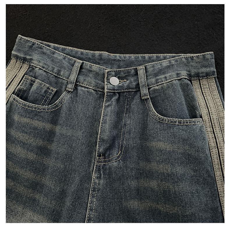 Product Introduction of Quần Dài Denim, Huimo, Phong Cách Mỹ, Đường May Bên Hông Làm Cũ, Khâu Sọc, Kiểu Cleanfit, Dáng Rộng Mùa Thu, Quần Ống Rộng, Dành Cho Nam 22