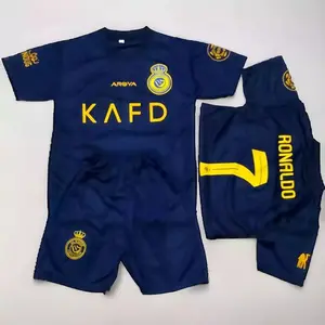 PROMO Setelan Jersey Bola Al Nassr Anak anak Terbaru Ronaldo Printing Usia 1-14 Tahun