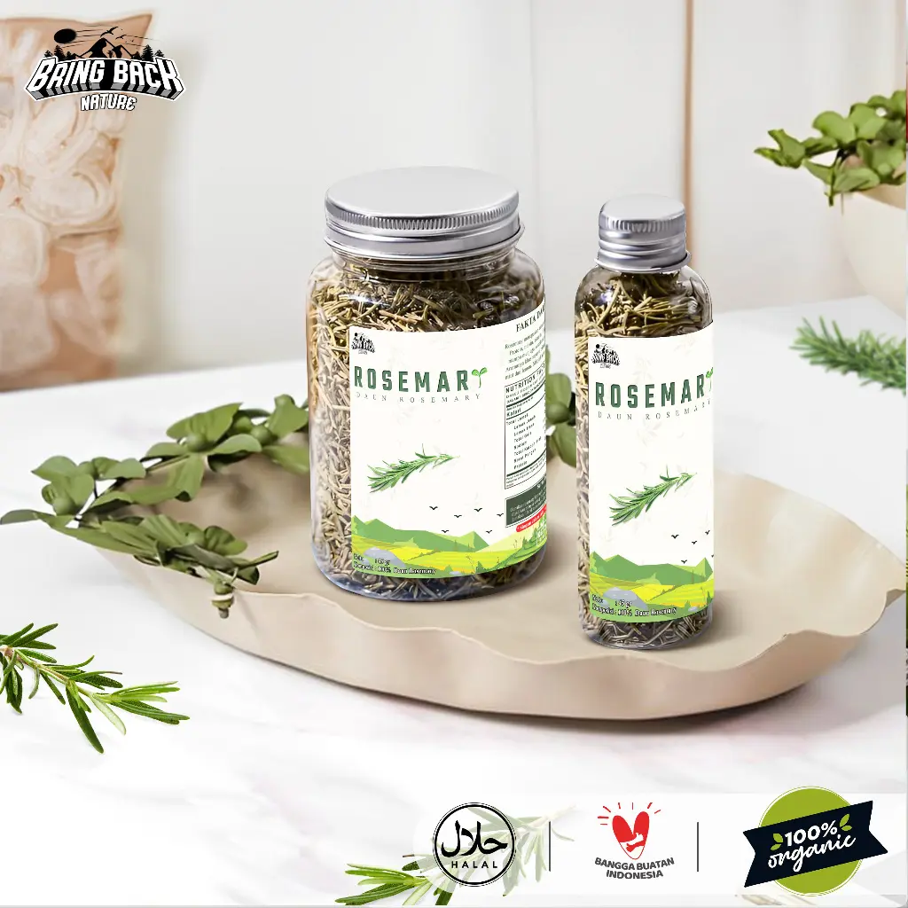 DAUN ROSEMARY KERING 50gr PREMIUM ASLI DAN MURNI / DRIED ROSEMARY LEAVES ORIGINAL 100% TANPA CAMPURAN UNTUK BUMBU DAN HERBAL
