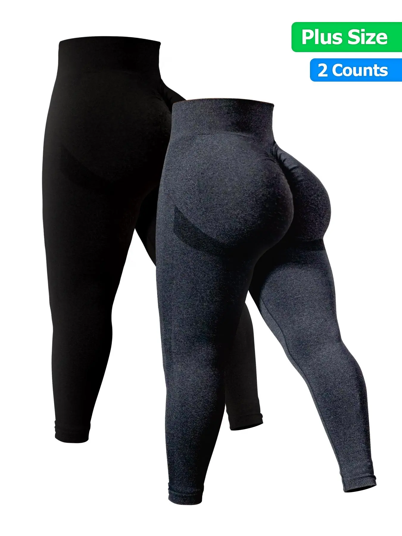 【Plus Size】 Solid High Waist Sports Leggings, High Stretch Yoga Leggings, Ladies Sportswear for Indoor Outdoor Wear, Women Workout Clothes