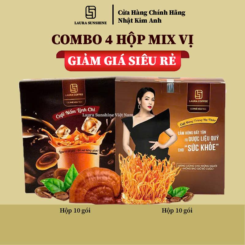 [GIÁ SIÊU RẺ KHÔNG QUÀ] 4 Hộp Mix Vị Cà Phê Laura Coffee Nhật Kim Anh-Cafe