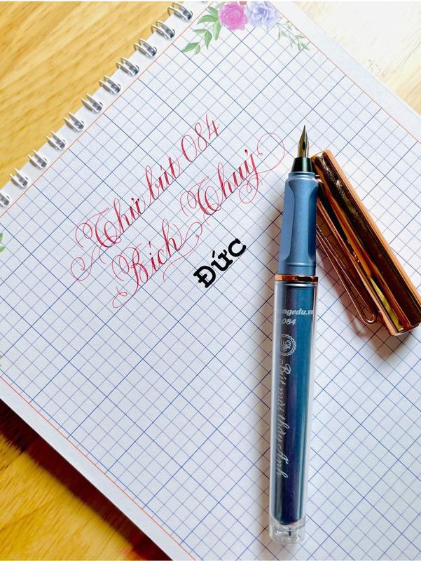  BÚT THẦY ÁNH SH084 - bút ngòi kim tinh lá tre tự tạo thanh đậm 