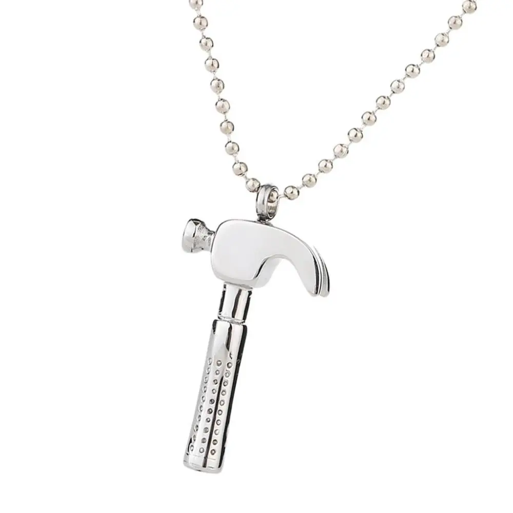 Stainless Steel Perfume Bottle Necklace Urn Pendant
