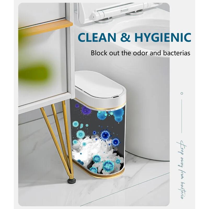 Product Introduction of 5/7L Automatic Sensor Trash Can Bathroom Kitchen Smart Garbage Bin Toilet Wastebasket Bedroom Dustbin Bucket Waterproof 20