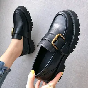 Sepatu Docmart Wanita Gesper Terbaru Fashion Korea Premium Quality Jessy 09 Flat Oxford Kulit Hitam Ootd Remaja Perempuan Hak Datar Musim Panas Bisa Cod Kerja Shoes Cewek Kasual