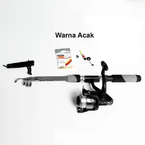 1 set Joran pancing murah lengkap siap pakai banyak bonus Reel