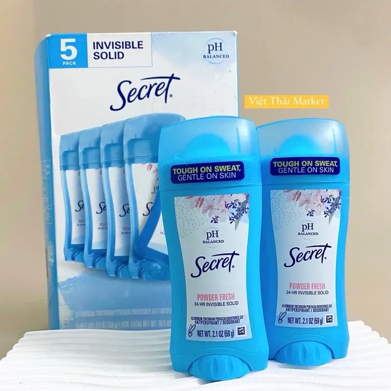 [Mỹ] Lăn Khử Mùi Cơ Thể Dạng Sáp Trắng Secret Hương Phấn Powder Fresh Ngăn Mồ Hôi Khô Thoáng Nữ Da Khô Dầu Nhạy Cảm 73G