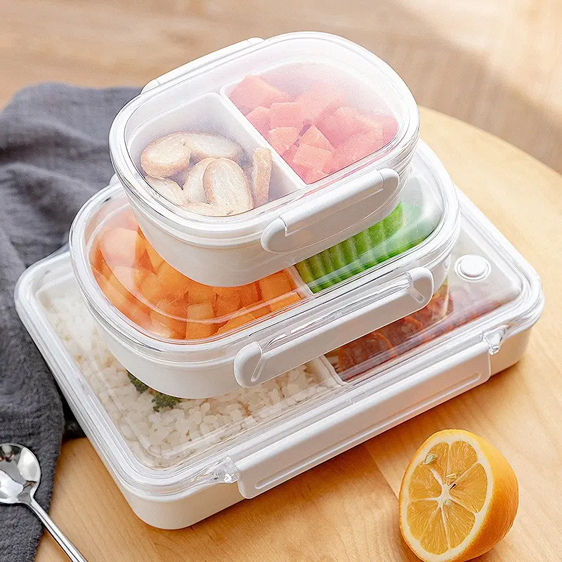 Kotak Makan Siang Plastik Anti Bocor dengan Slot - Kitchenware 1
