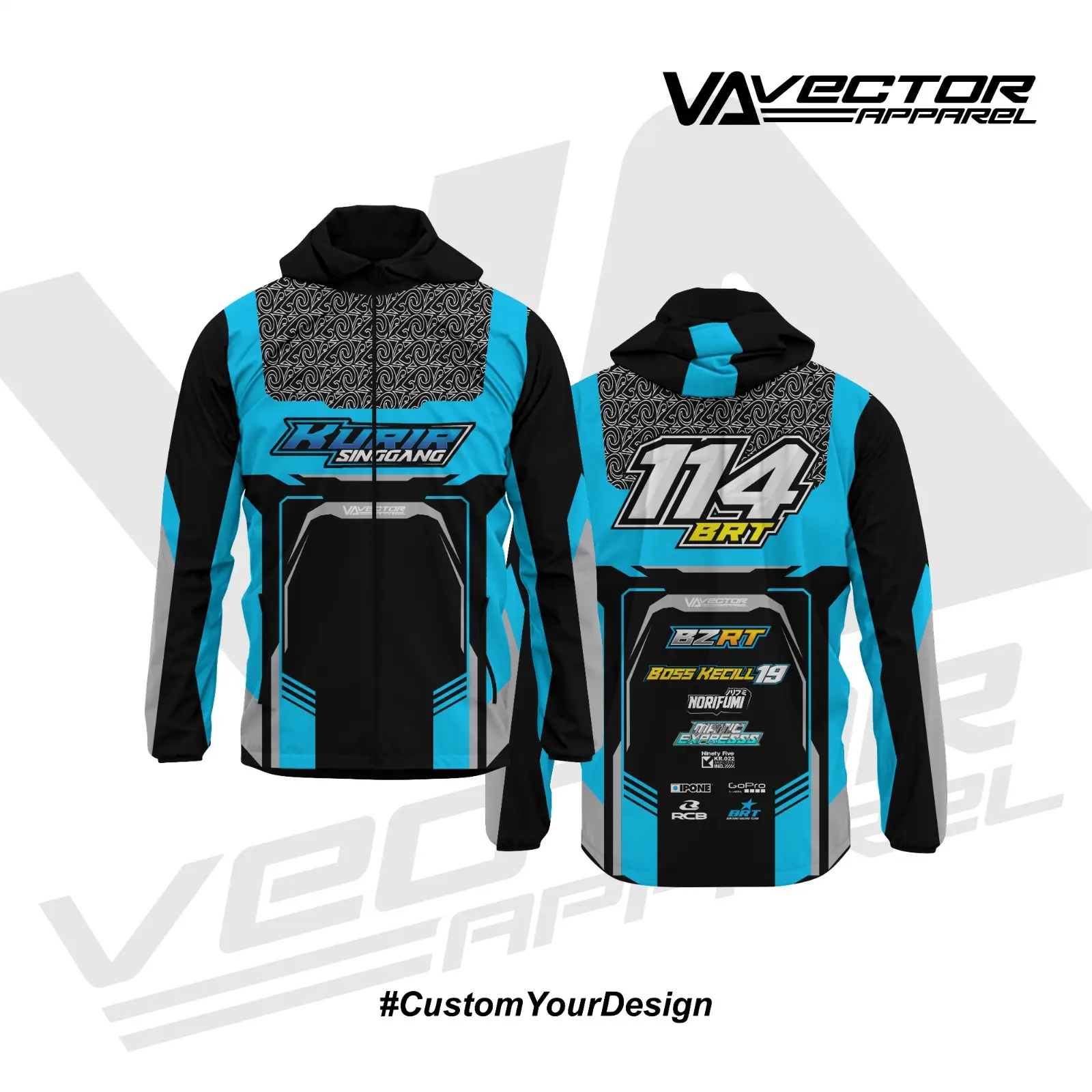 JAKET CUSTOM DESIGN FULL PRINTING JKC5 Kain Kantong Nyaman Pria Keren Casual Kulit Lembut Cowok