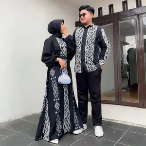 Baju couple keluarga terbaru - baju couple tenun - baju tenun couple - baju muslim - baju kombinasi terbaru - etnik sumba toraja