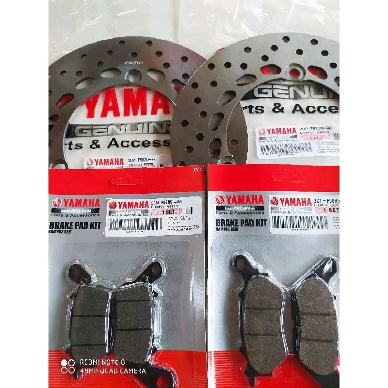PIRINGAN CAKRAM DEPAN+BELAKANG+KAMPAS REM YAMAHA NMAX OLD/NMAX NEW/ASLI SUNSTAR 2