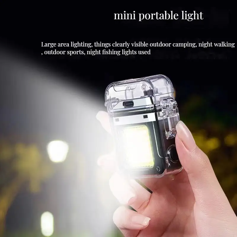 COB Mini flashlight portable pocket ultra-thin and super bright three speed dimming Type-C rechargeable Home Lighting