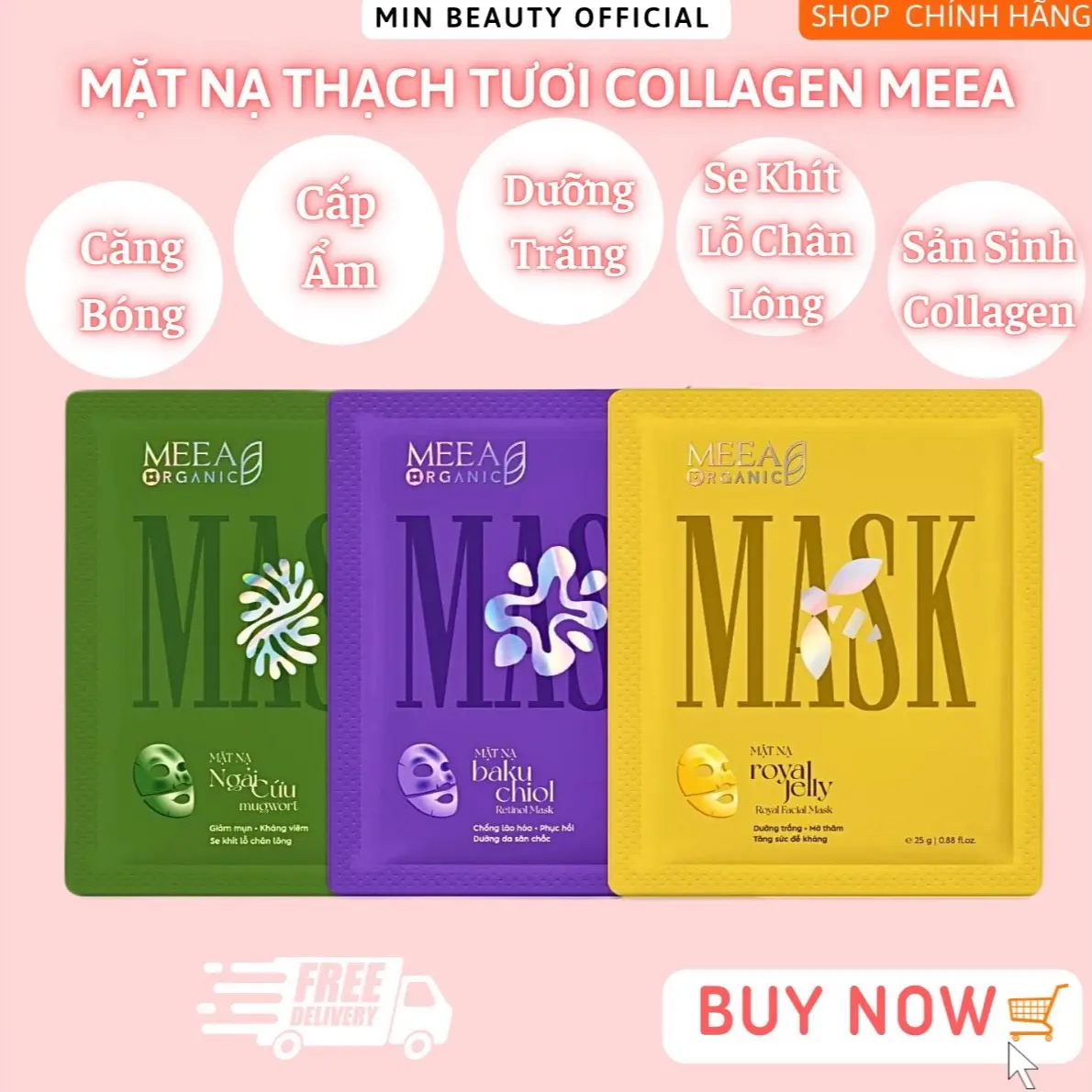 Mặt Nạ Mask Thạch Tươi Collagen Meea