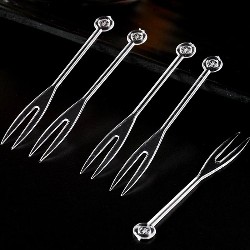 Product Introduction of 500pcs Mini Fruit Fork Disposable Plastic Forks For Party BBQ Sticks Picks Skewer Set Home Dining Food Cake Fruit Fork 20
