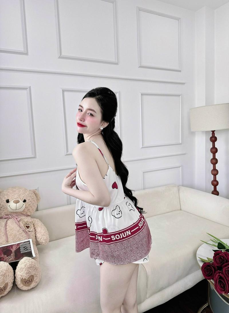 Product Introduction of Đồ Ngủ Sexy Bộ Latin 2 Dây Đô  Nút Ngọc Dưới 65Kg 55
