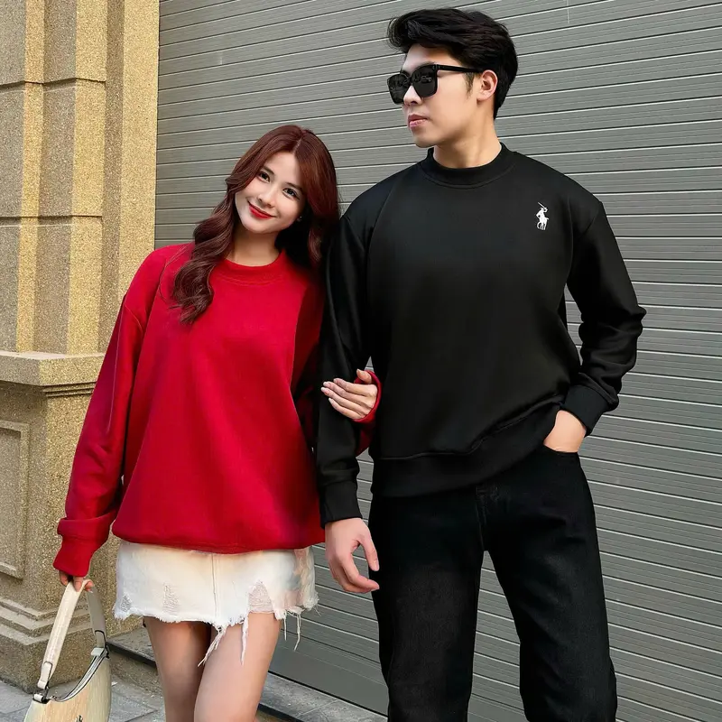 (DEAL MỞ BÁN) Áo Sweater NỈ 2 Da cổ tròn COTTON NATIONMAN (KHÔNG XÙ LÔNG ) BST Tết 2025  nam nữ cotton Unisex Local Brand Menswear 7