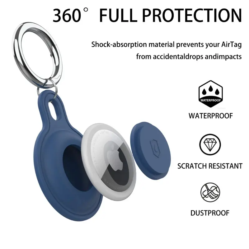 The Silicone Keychain Protective Case of Apple Airtag Phone Case Is 360 ° Waterproof