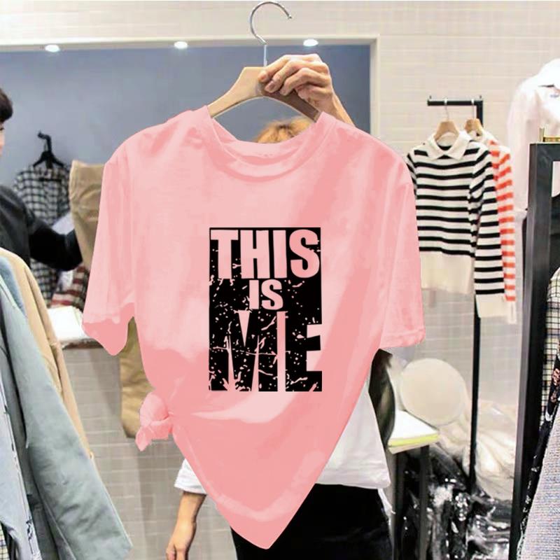 Product Introduction of Unisex T Shirt for Women Korean Fashion Loose Teen Tops Printed Graphic Casual Short-sleeved O304m 16