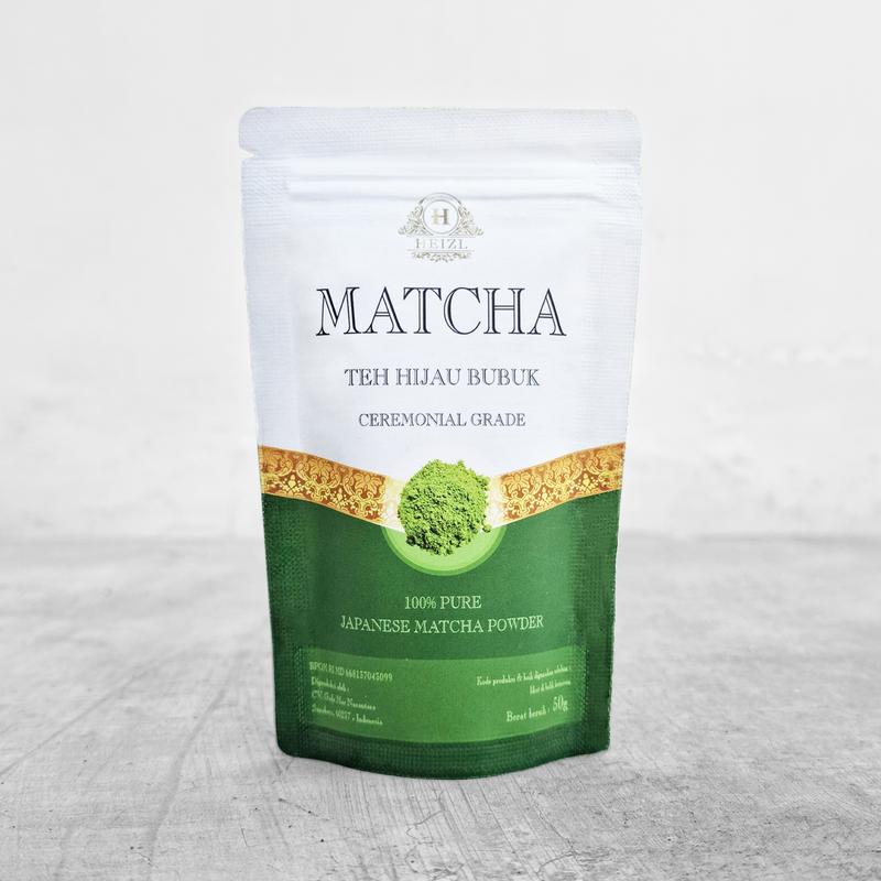HEIZL Matcha Japanese Green Tea Powder (  Bubuk Greentea Matcha) Teh Hijau Bubuk Pouch 50gr 1