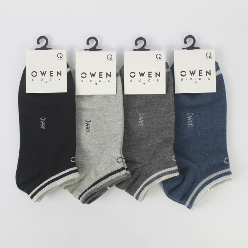 Tất nam cổ ngắn kẻ sọc OWEN