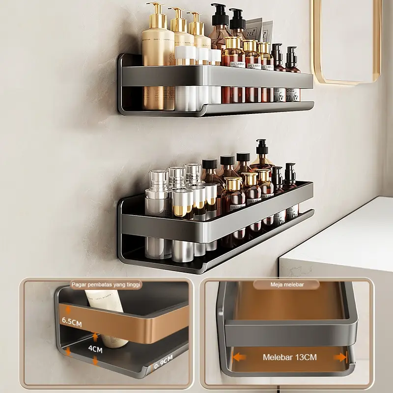 Rak Bumbu Dapur Dinding Kitchen Rack Tempat Pisau Rak Gantung Rak Dapur Rak Sendok Garpu Aluminium Dengan Cat Coating Anti Panas Dan Anti Karat Bisa Dicuci 4