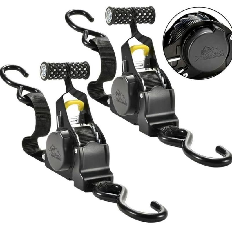 Motorcycle Tie Down Strap Kit, Motorcycle Tie Down Strap with Ratchet Tie Down Straps, Reliable Durable Tie Down Strap for Fixing Electric Appliances and Motorcycles 3