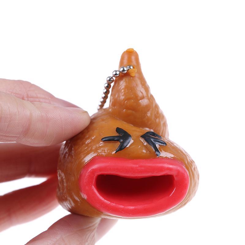 Product Introduction of 1pcs Funny Poop Keychains Emoticon Toy Pop Out Tongues Novelty Fun Little Tricky Prank Toy Gifts for Kids or Adults 9