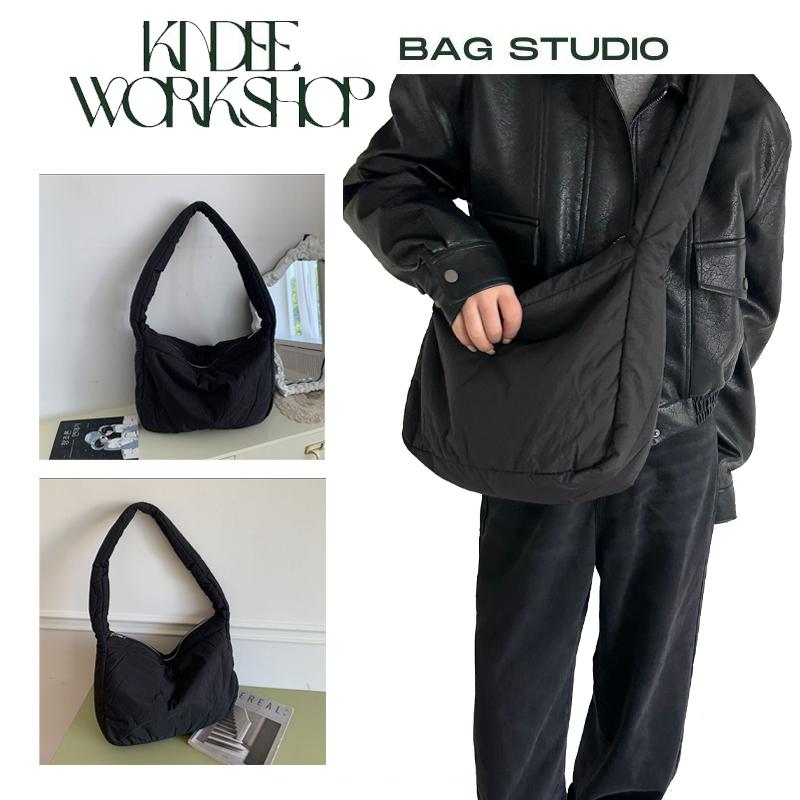 Túi tote chéo bản to vải thời trang nam, giỏ đeo vai cặp đeo chéo đi chơi, đựng sách vở đi học đi làm phong cách KINDEE