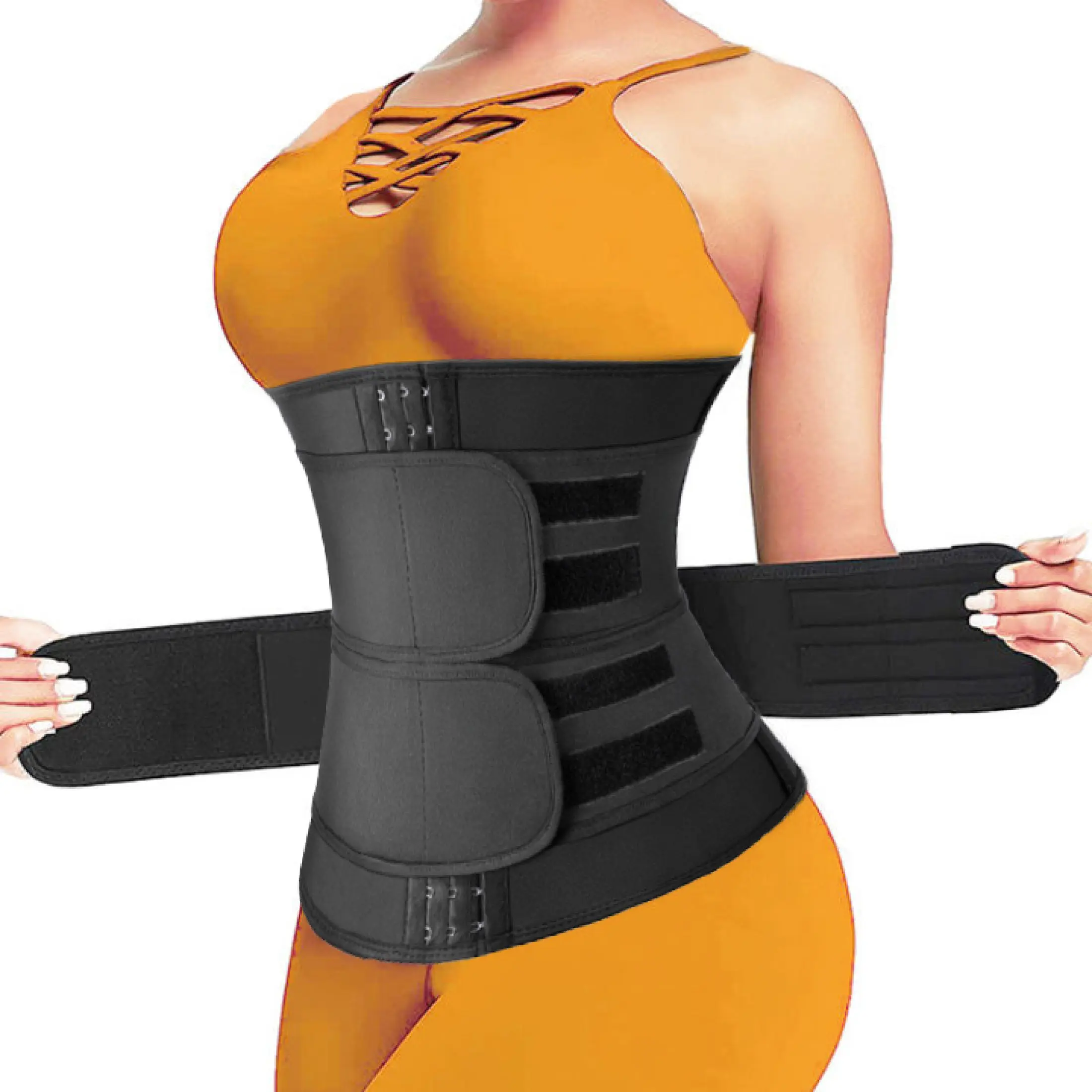 Men women new fashion waist trainer belt for fitness workout sauna sweat belt adjustable waist training belt