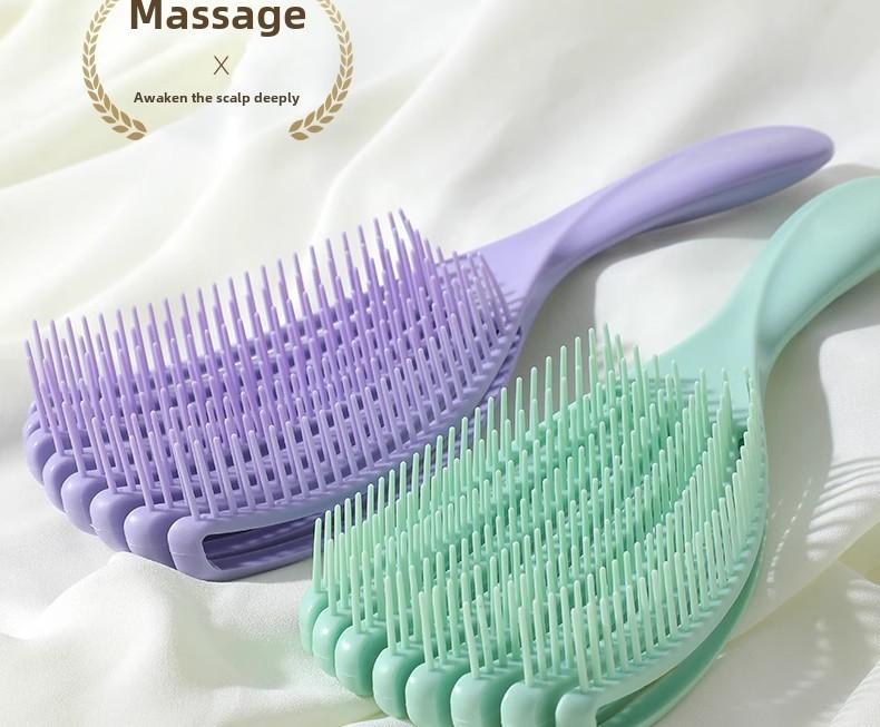 Product Introduction of Sikat Urut, Reka Bentuk Sikat Cangkang, Sesuai untuk Penggunaan Basah dan Kering, Sikat Gebu, Rusuk Berbentuk, Sikat Melengkung Besar, Lembut dan Tidak Bersimpul, Sikat Urut Enam Cakar Hair Rambut 7