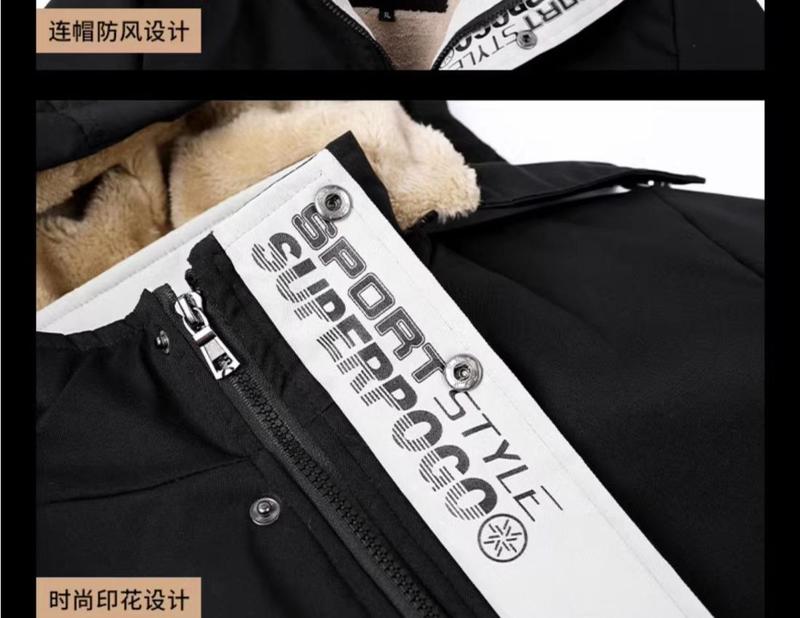 Product Introduction of Warwolf Natural Color Berber Fleece Cotton Coat Men's Winter Coat Fashion Brand Fleece-lined Thickened Casual Hooded down Jacket Men's Women 37