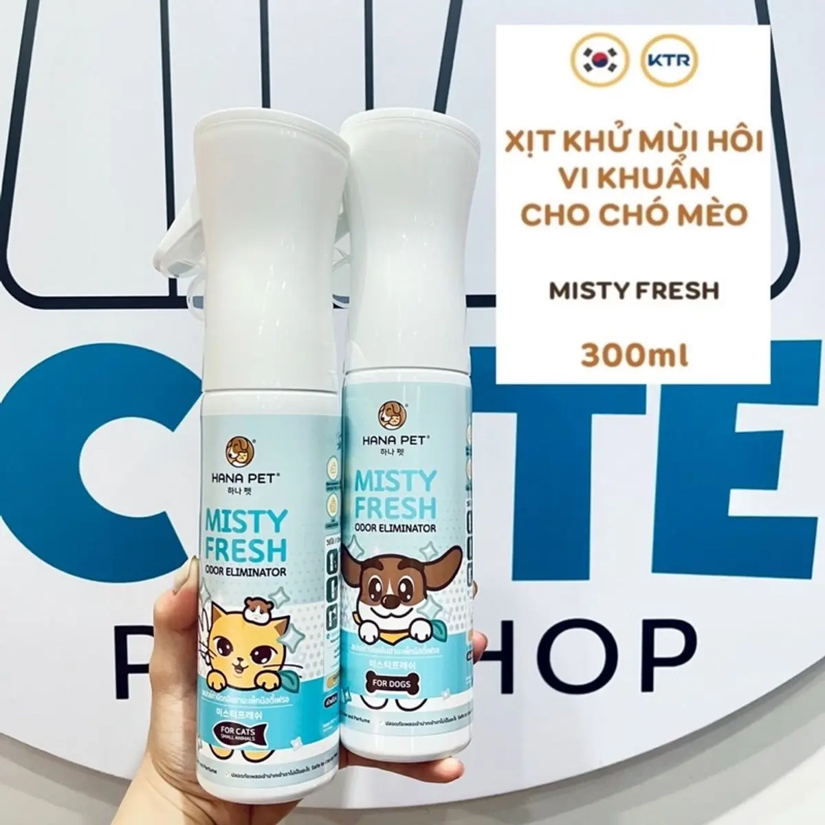 Xịt khử mùi, khử khuẩn Misty Fresh an toàn cho thú cưng 300ml
